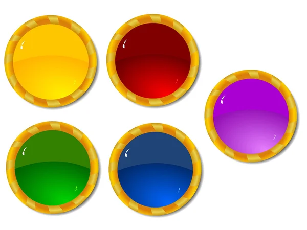 Renkli düğmeler 3 set — Stok Vektör