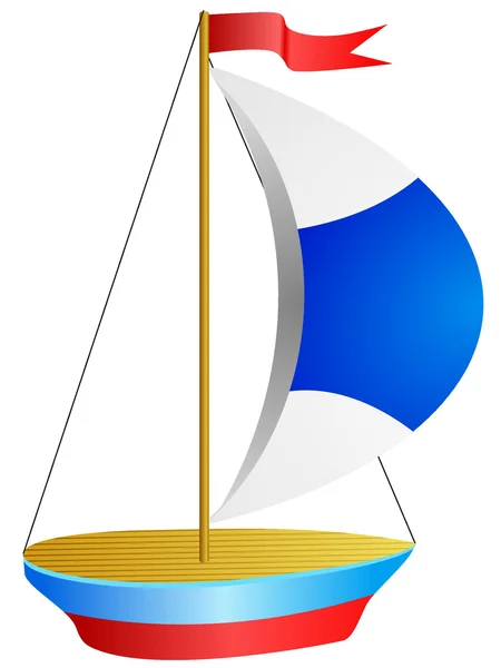 Vector illustration of Small ship — Stock Vector