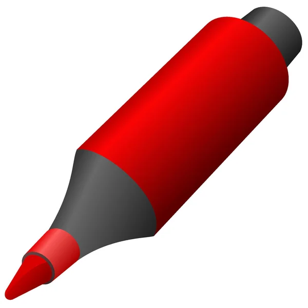 Vector illustration of Red marker — Stockový vektor