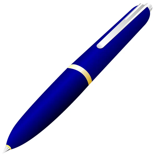 Ilustração vetorial da caneta azul — Vetor de Stock