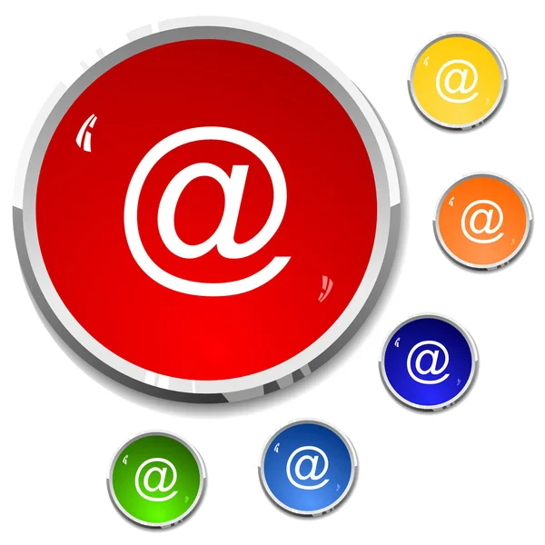 Στείλτε e-mail - κουμπί — Διανυσματικό Αρχείο