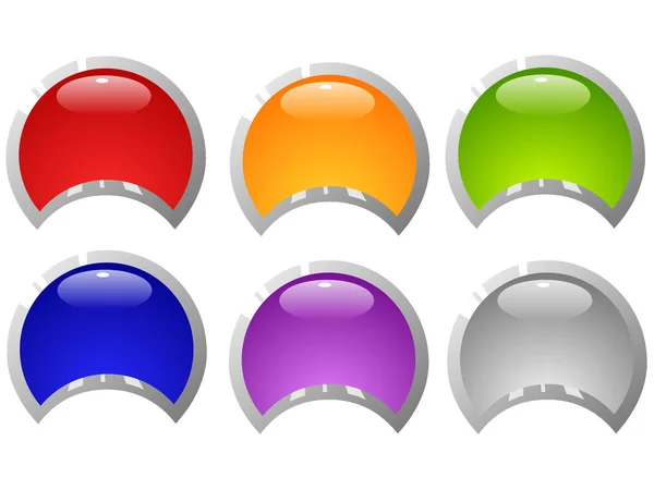 Original glossy buttons for web design. Vector. — Stock Vector