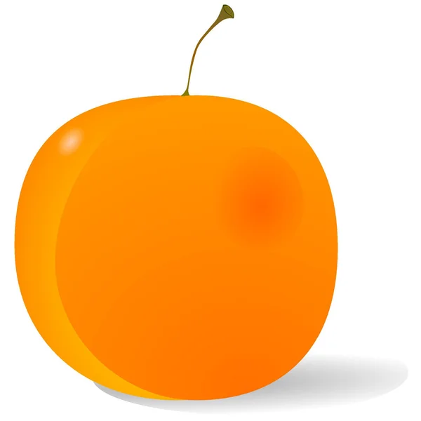 Векторная иллюстрация персика — стоковый вектор