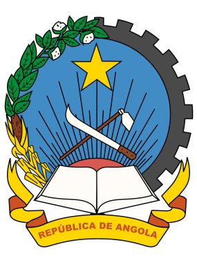 The national coat of arms of Angola clipart
