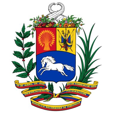 Vector coat of arms of Venezuel clipart