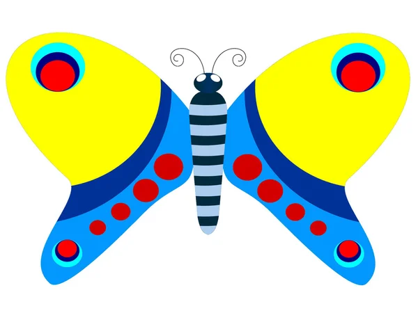 Vektorbild des dekorativen Schmetterlings — Stockvektor
