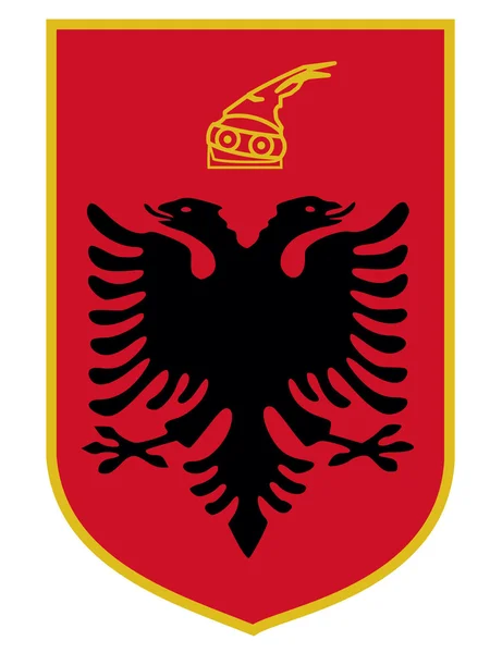 Armas nacionais da Albânia — Vetor de Stock