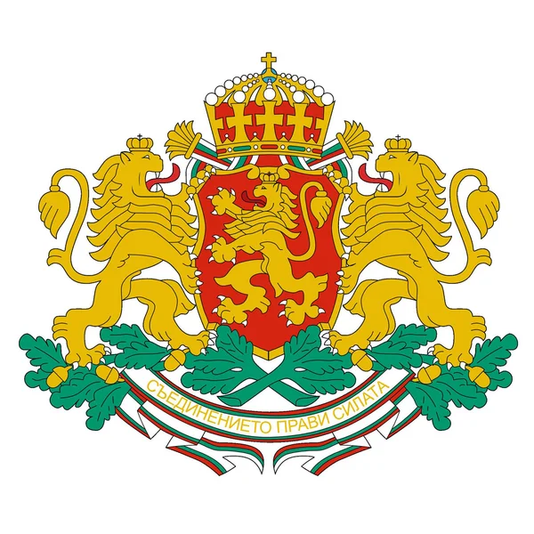 Vectorillustratie van het nationale wapenschild van Bulgarije — Stockvector