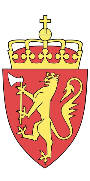 Vector national coat of arms of Norway — Stock Vector