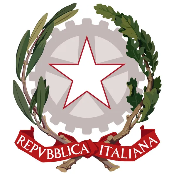 Vector escudo nacional de armas de Italia — Vector de stock
