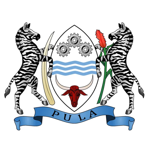 Lo stemma nazionale del Botswana — Vettoriale Stock