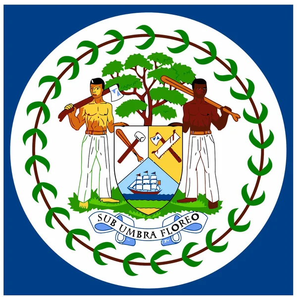 Nationales Wappen von Belize — Stockvektor
