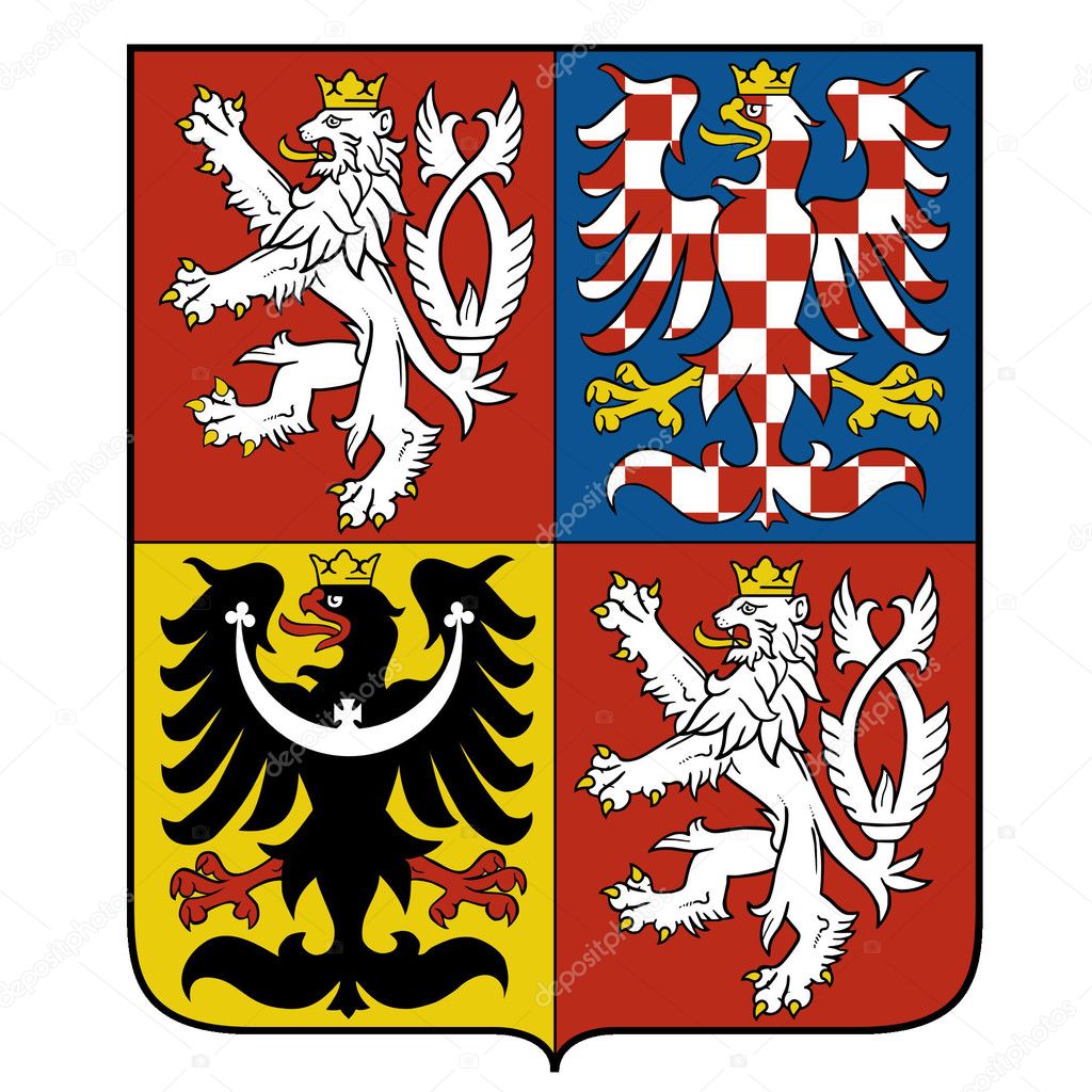 Vector image of the national emblem of the Czech