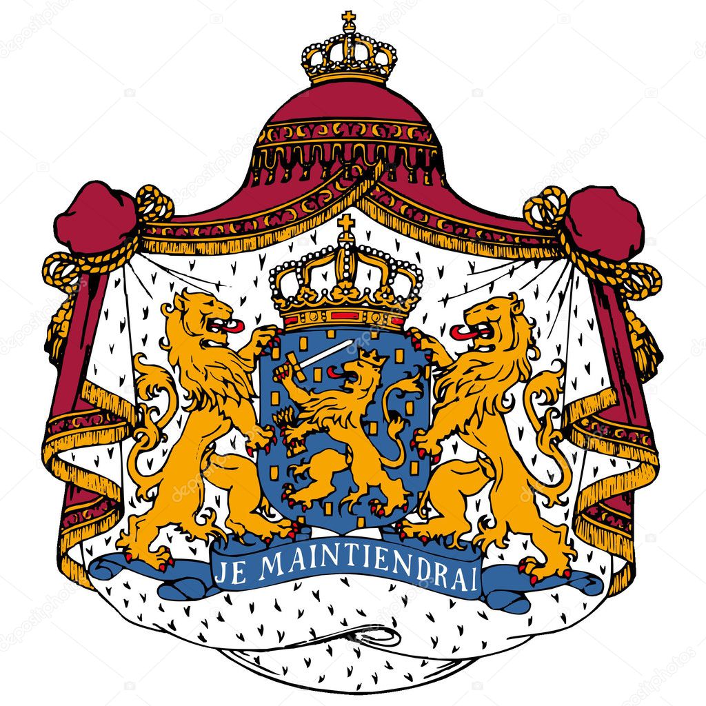 Vector coat of arms of Netherlands