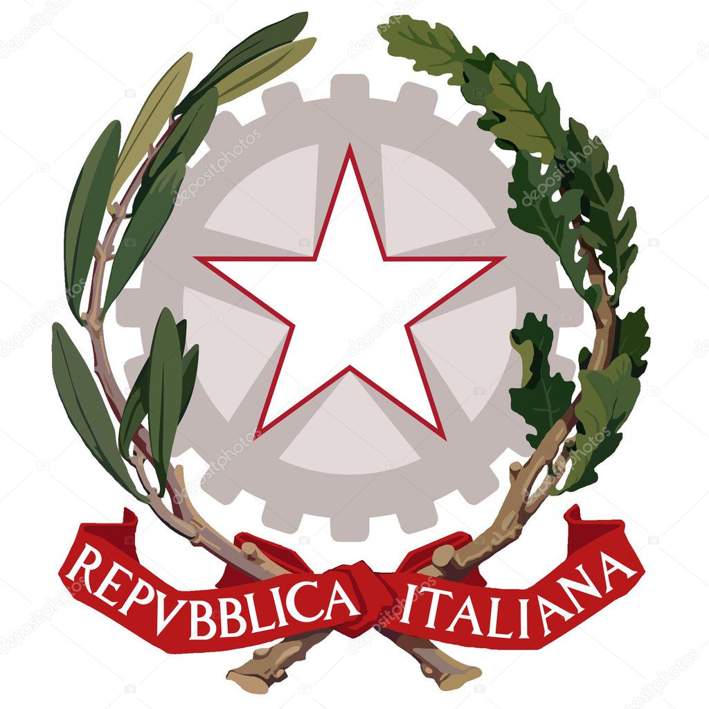 Vector national coat of arms of Italy