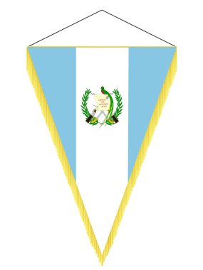 Guatemala bayrağı taşıyan bir flamanın vektör görüntüsü