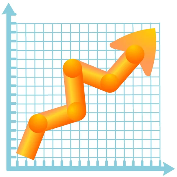 Barevný diagram s šipkami — Stockový vektor