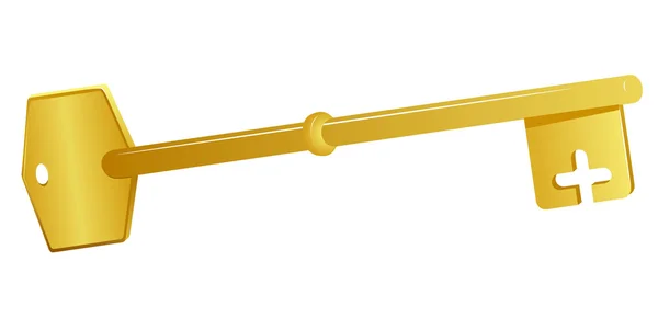 Vintage arany kulcs. vektor — Stock Vector