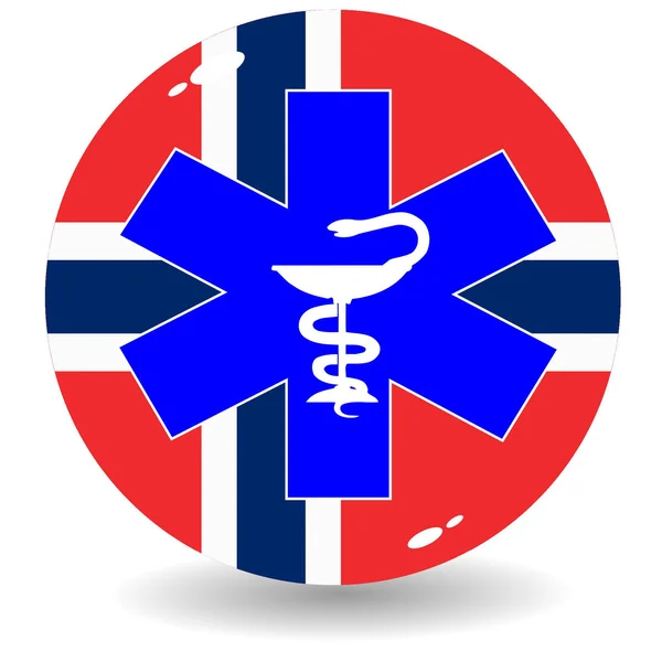 Nationale gezondheid Noorwegen — Stockvector