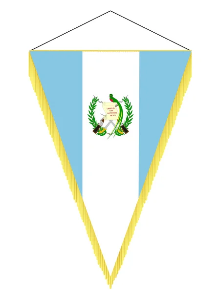 Imagen vectorial de un banderín con bandera nacional de Guatemala — Vector de stock