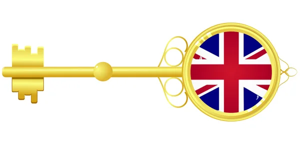 Chave dourada para Reino Unido — Vetor de Stock