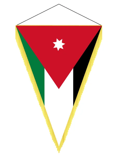 Imagem vetorial de um galhardete com a bandeira nacional da Jordânia — Vetor de Stock
