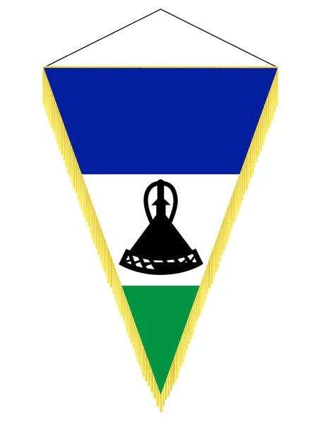 Vectorafbeelding van een wimpel met de nationale vlag van Lesotho — Stockvector