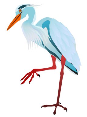 Vectors gray heron clipart