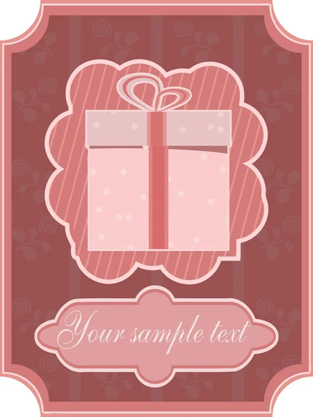 stock vector Vintage Label with gift box