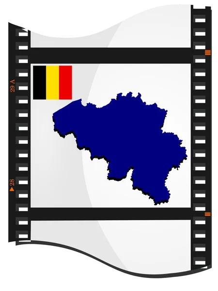 Imágenes vectoriales con un mapa de Bélgica — Vector de stock