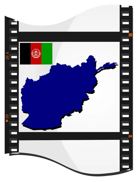 Imágenes vectoriales con un mapa de Afganistán — Vector de stock