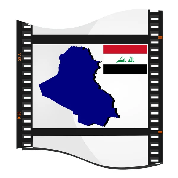 이라크의 지도 벡터 이미지 영상 — 스톡 벡터