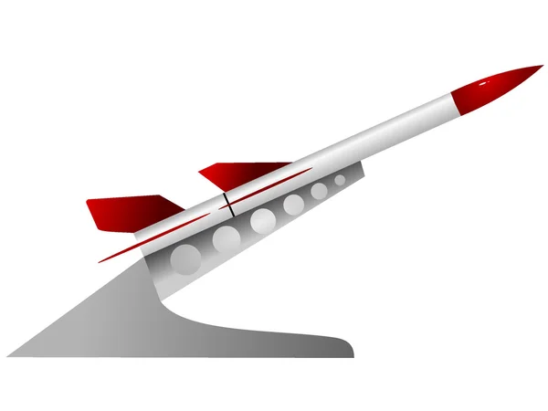 Ilustración vectorial de un lanzacohetes militar — Vector de stock
