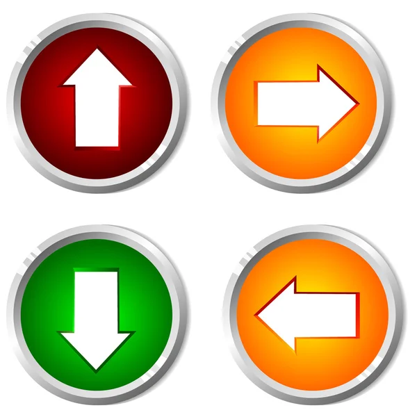 Ilustração vetorial de um botão com o ponteiro —  Vetores de Stock