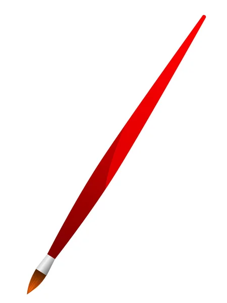 Brosse rouge vectorielle — Image vectorielle
