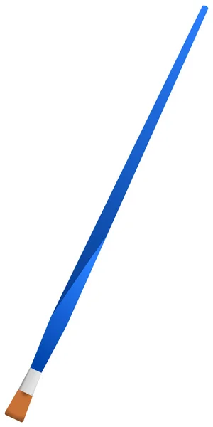 Vektor illustration av en pensel med blått handtag — Stock vektor