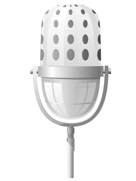 Illustration vectorielle d'un microphone à l'avant — Image vectorielle