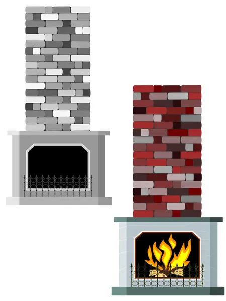 Illustration vectorielle des cheminées — Image vectorielle