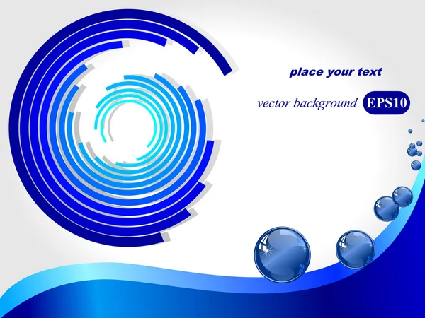 Vector background with water drops and a labyrinth — Stock Vector