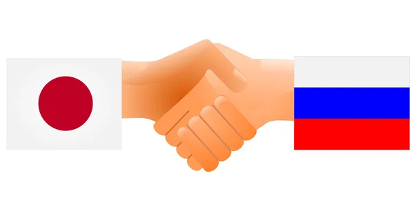 Zeichen der Freundschaft zwischen Russland und Japan — Stockvektor