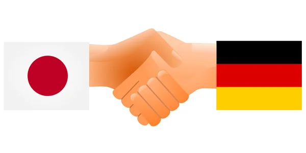 Tekenen van vriendschap tussen Duitsland en Japan — Stockvector