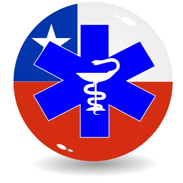 Ilustracji wektorowych znaków krajowych medycyny Chile — Wektor stockowy