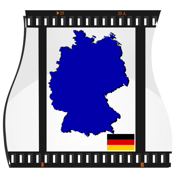 Film shots with a national map of Germany — Stock Vector
