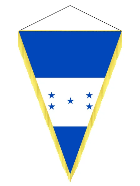 Wektorowy wizerunek proporca z narodową flagą Hondurasu — Wektor stockowy