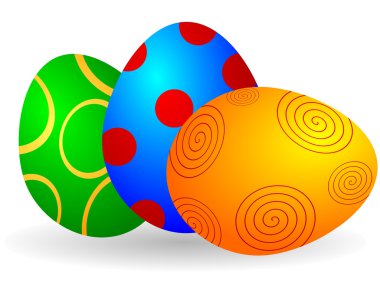 Paskalya yumurtalarının vektör çizimi