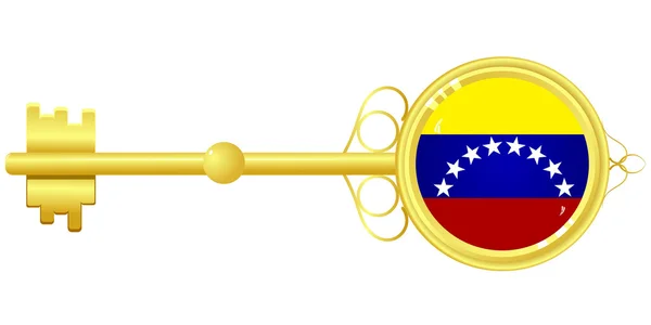 Llave dorada de Venezuela — Vector de stock