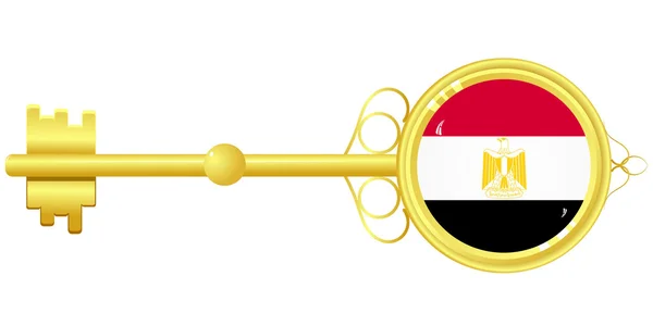 Gouden sleutel uit Egypte — Stockvector