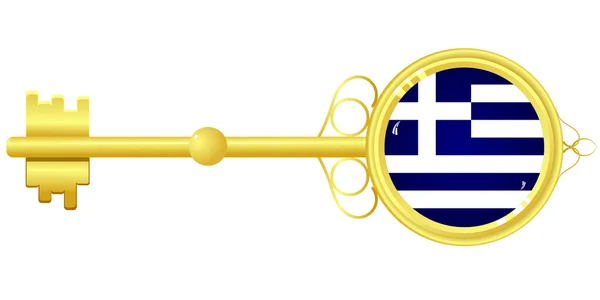 Złoty klucz od Grecji — Wektor stockowy
