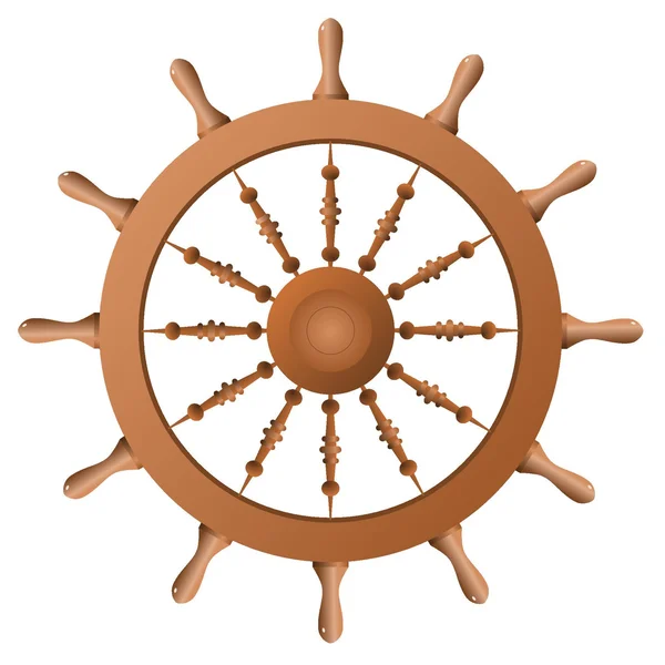 Ship wheel. Vector — Stock Vector