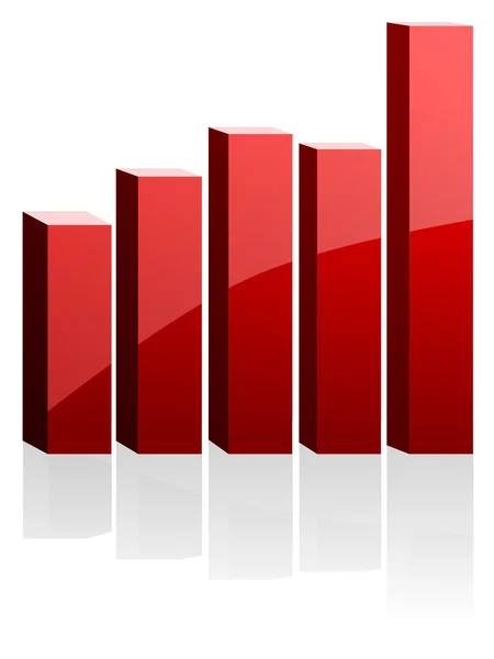 Diagrama vermelho vetorial para negócios — Vetor de Stock